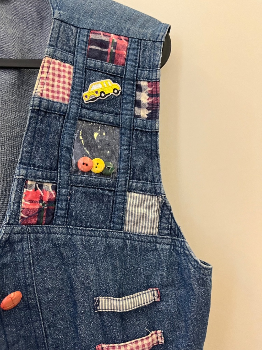 Patch Work Denim Vest - Picture 2 of 4